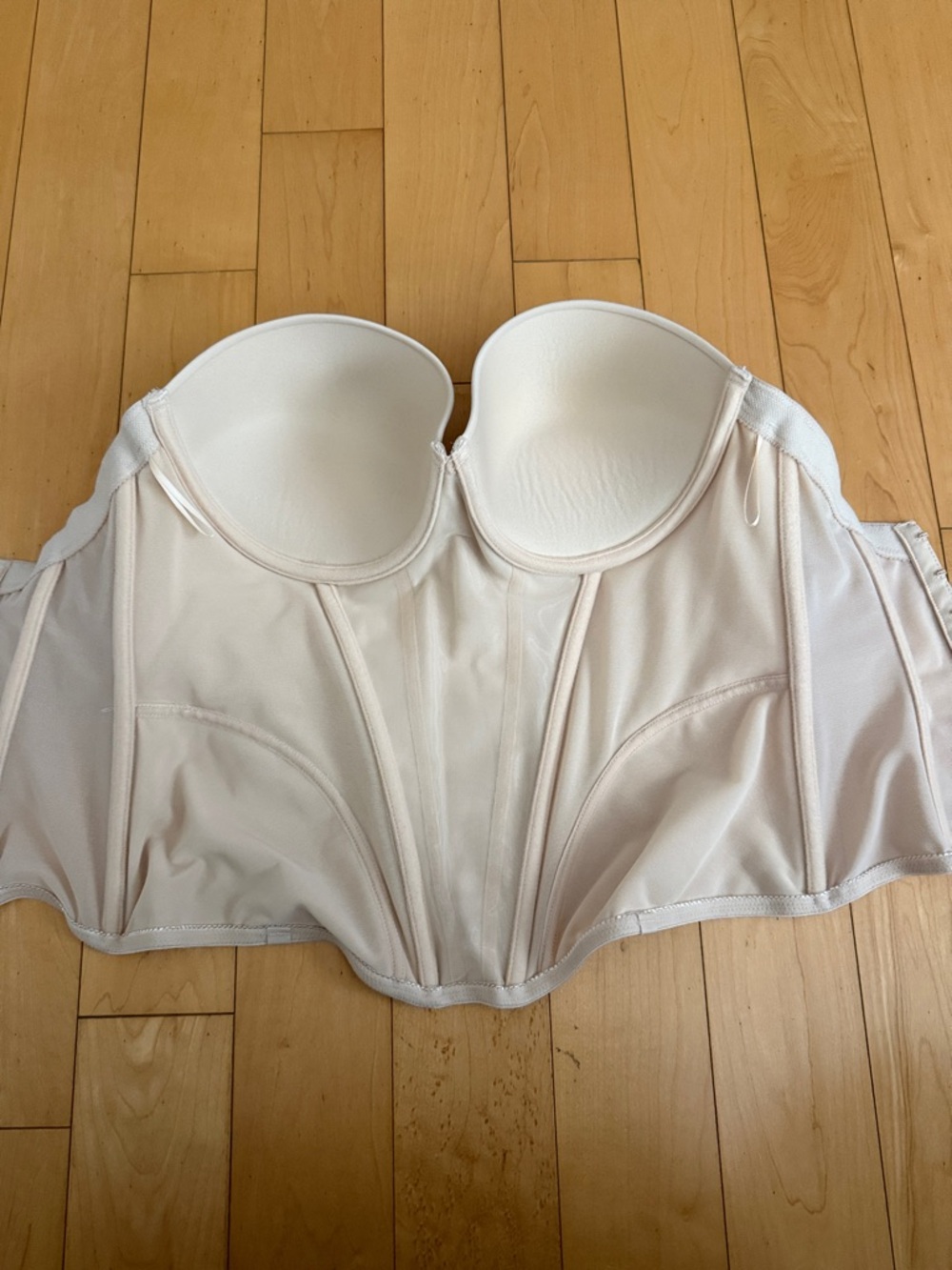 Felina Woman’s Strapless Longline Bustier Bra in Cream - Picture 4 of 5